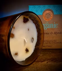 SONG OF INDIA Organic Goodness Smudge Ljus | Frankincense & Myrrh