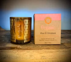 SONG OF INDIA Organic Goodness Smudge Ljus | Rose & Geranium