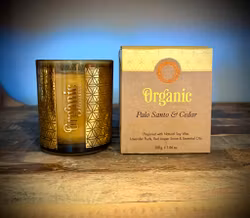 SONG OF INDIA Organic Goodness Smudge Ljus | Palo Santo & Cedar