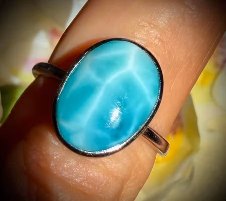 Larimar Ring | 925 Sterling Silver HK