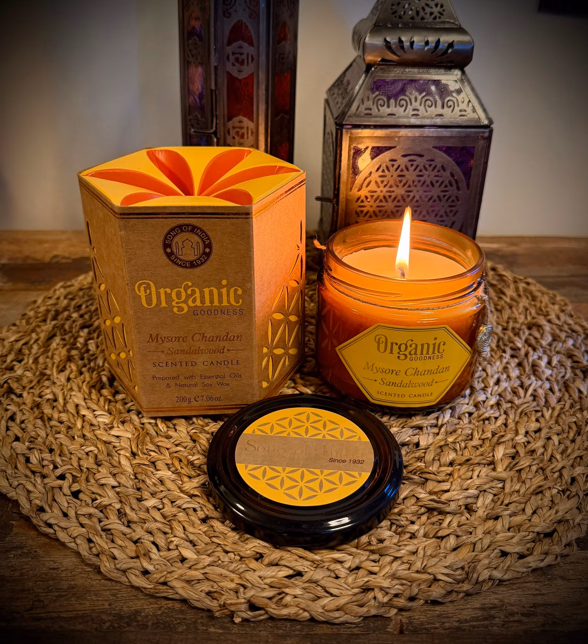SONG OF INDIA Organic Goodness Doftljus | Mysore Chandan Sandalwood