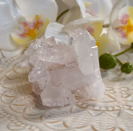 Sällsynt Colombiansk Rosa Lemurian Kluster HK ( Samlarobjekt )