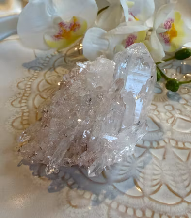 Sällsynt Colombiansk Rosa Lemurian Kluster HK ( Samlarobjekt )