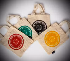 Urban Mandala mini shoppingpåse i 100% Bomull från Indien ECO