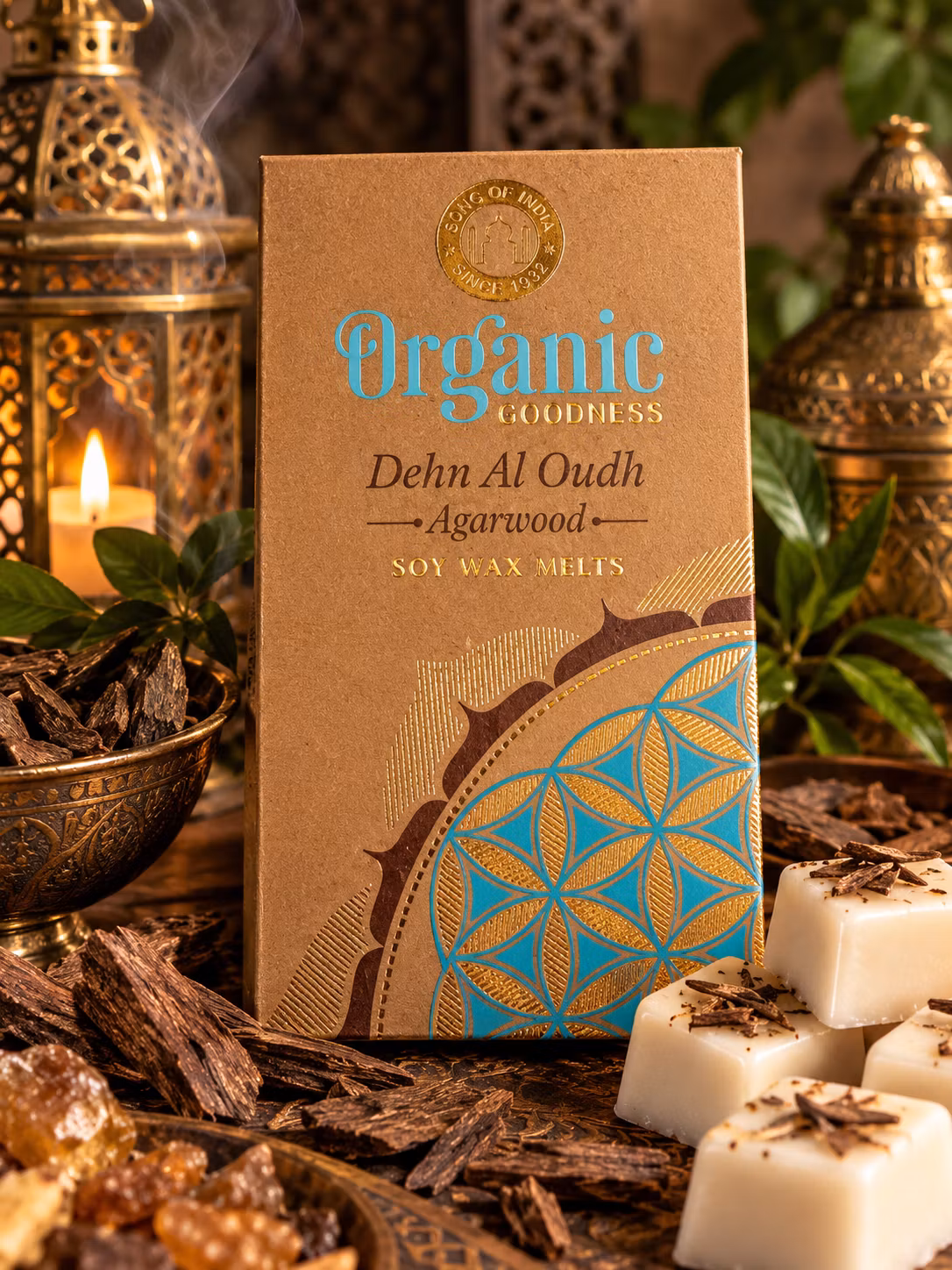 SONG OF INDIA Organic Goodness Naturlig Sojavax Dehn Al Oudh Agarwood