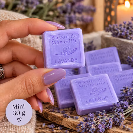 Le Chatelard 1802 Savon de Marseille Naturlig Tvål | Savon de Marseille | Lavendel GÄSTTVÅL MINI 30g