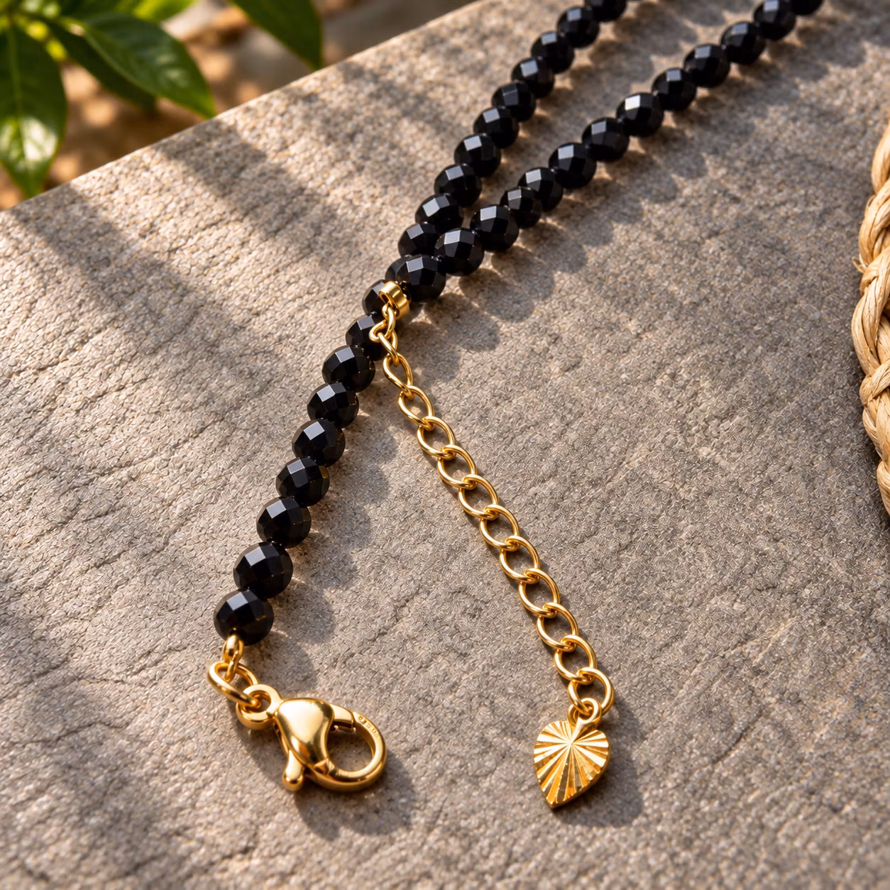 Facetterad Svart Turmalin Halsband