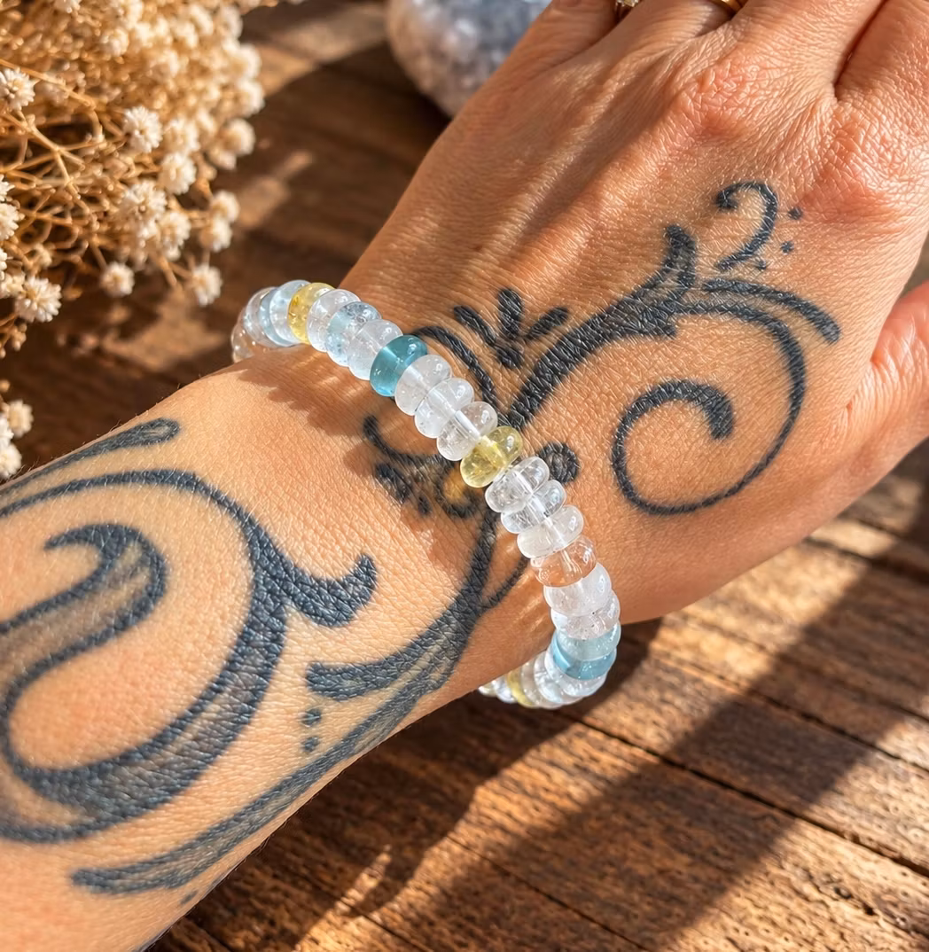 Mix Topas Armband 8 mm