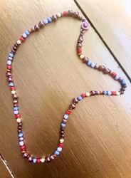 ALONISSOS kort halsband Multi koppar