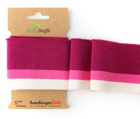 Hamburger Liebe´s Cuff Me Collage Röd med vit och rosa streck