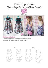 Made by Runi´s Tank top tunic with a twist paket, barn + dam