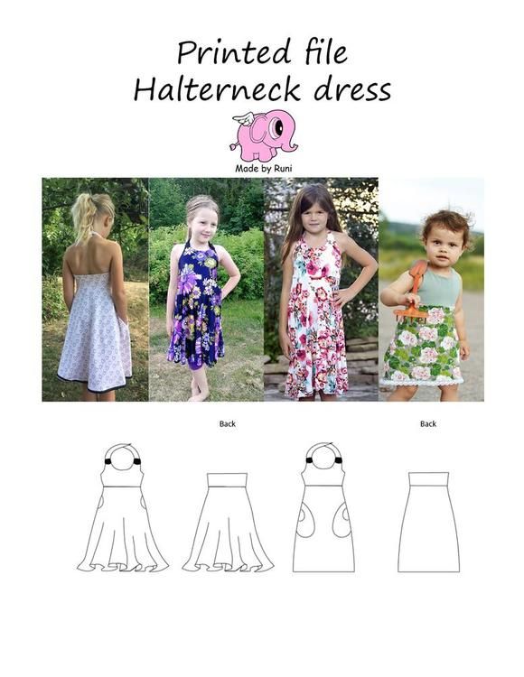 Made by Runi´s Halterneck dress barn stl. 80-164