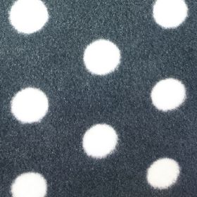 Svart med vita prickar korallfleece