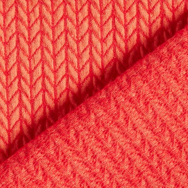 Hamburger Liebe Big knit Korall 1 meters bit Jaquard