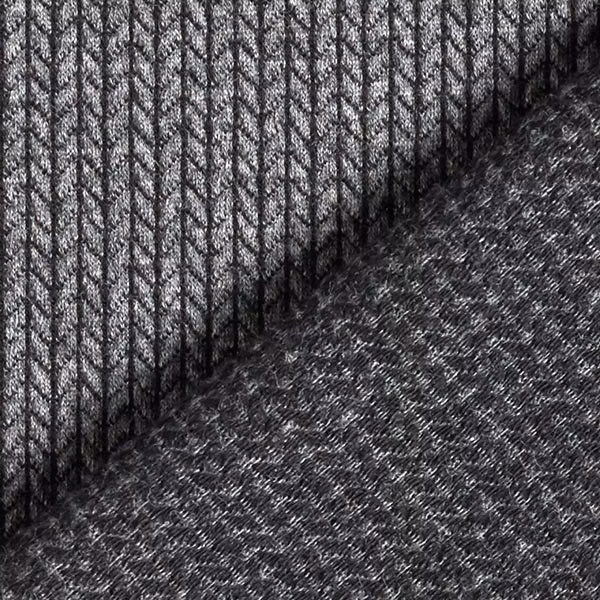 Hamburger Liebe Knit knit Antracitgrå 1 meters bitar Jaquard
