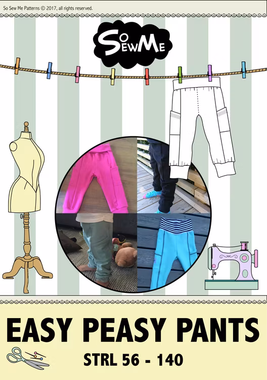So Sew Me's Easy Peasy Pants mönster paket