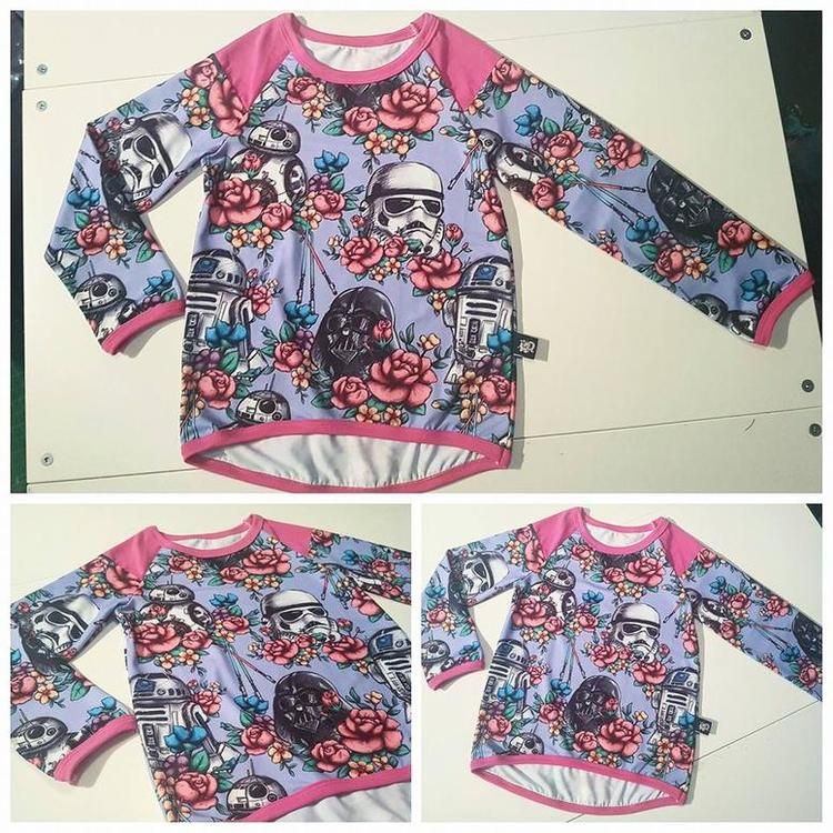 Made by Runi´s Basic Raglan with a twist barn stl. 80-164