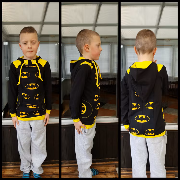 Made by Runi´s Raglan hoodie with a twist barn stl. 80-164