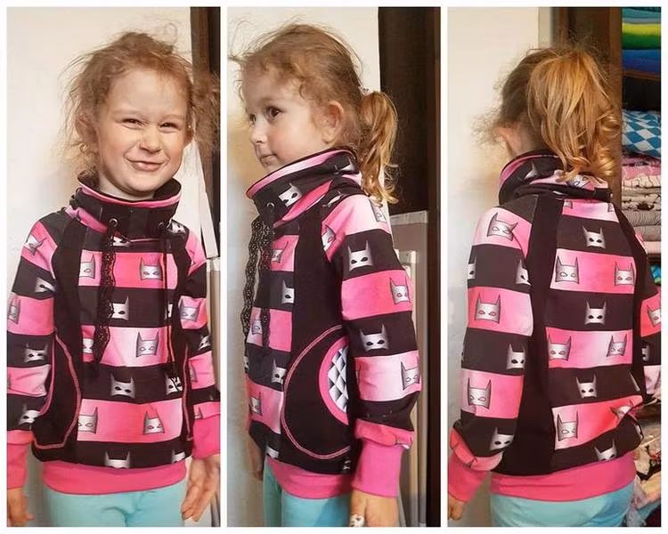 Made by Runi´s Raglan hoodie with a twist barn stl. 80-164