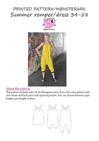 Made by Runi´s Summer romper/dress dam, stl. 34 - 58