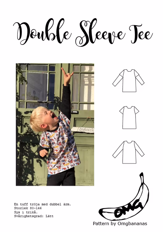 KONKURS! Double sleeve Tee storlek 80 - 164