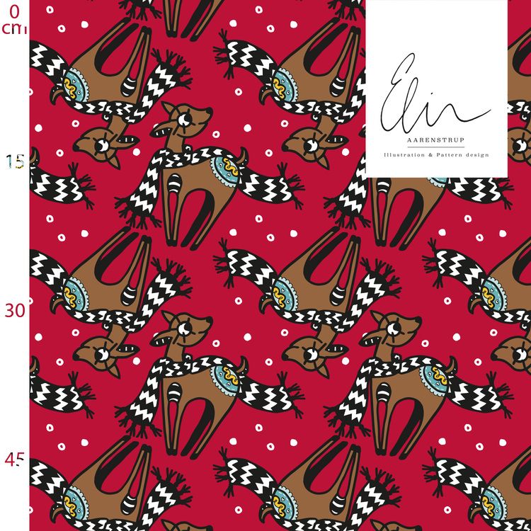 Deer X-mas red