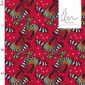 Deer X-mas red