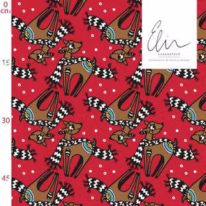 Deer X-mas red