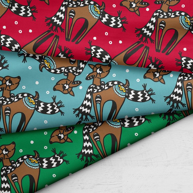 Deer X-mas red