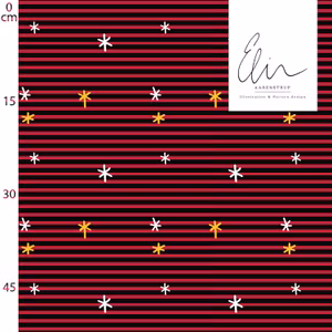 Ränder med glam X-mas red