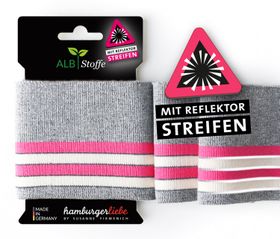 Hamburger Liebe´s Cuff Me Reflektor grå, rosa och vit