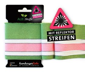 Hamburger Liebe´s Cuff Me Reflektor Grön, rosa och vit