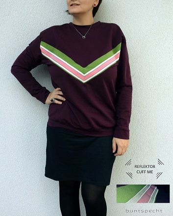 Hamburger Liebe´s Cuff Me Reflektor Grön, rosa och vit