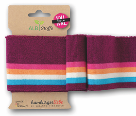 Hamburger Liebe Cuff Me Collage Vinröda, rosa, orange, vita o blåa ränder