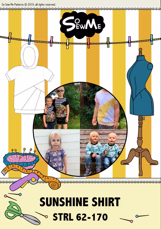 So Sew Me's Sunshine shirt stl. 62 - 170