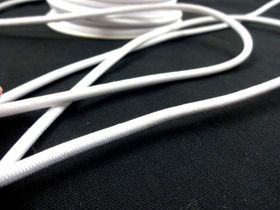Resårsnodd 3 mm vit