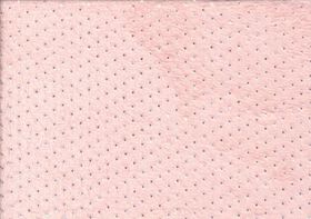 Rosa minky med silverprickar på ena sidan
