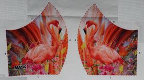 Flamingo, tyg för ansiktsmask