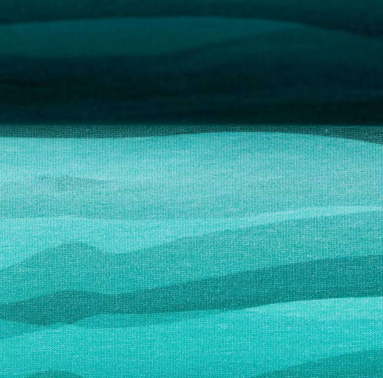 Wavy Stripes Teal/pastel mint green