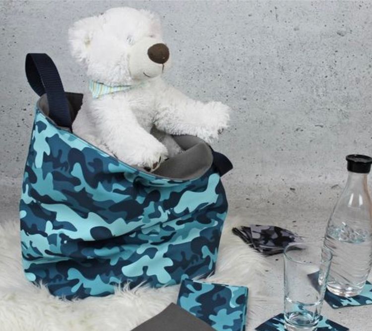 Fiete softshell Camouflage Blå/Teal