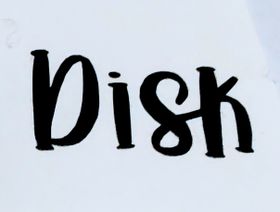 Disk vinyltryck skylt