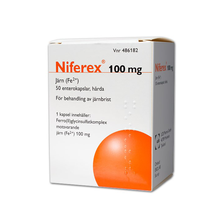 Niferex enteric capsule 100 mg, 50 pcs