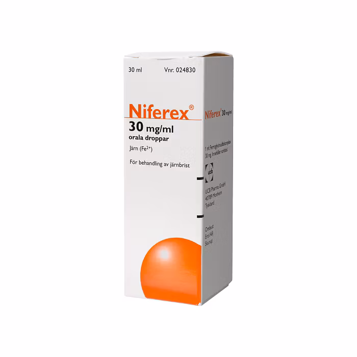 Niferex orala droppar 30 mg/ml, 30 ml