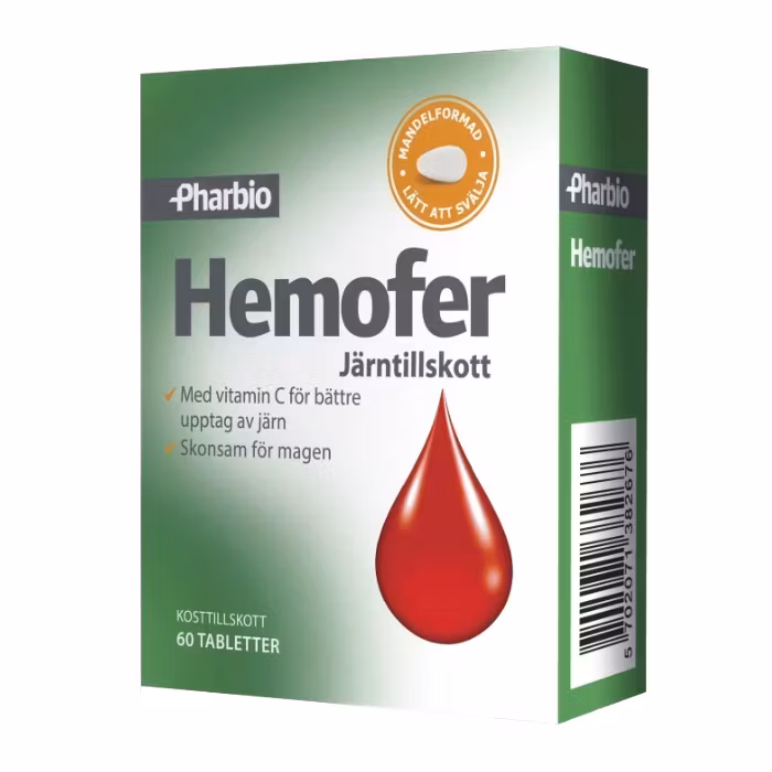 Pharbio Hemofer Järn 60 tabletter