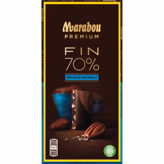 Marabou Premium Pecan & Sea Salt 70% 100g