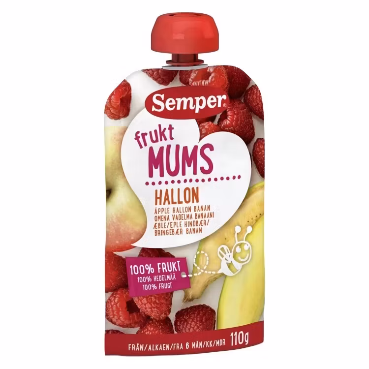 Semper Fruit Treats 6M 110g - Raspberry