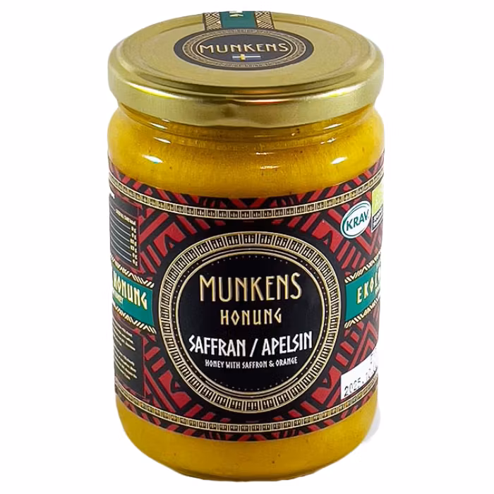 Munkens Hälsa Svensk Honung Saffran & Apelsin EKO 500g