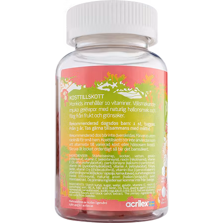 Monkids Multivitamin Hallon Barn 60 tuggtabletter