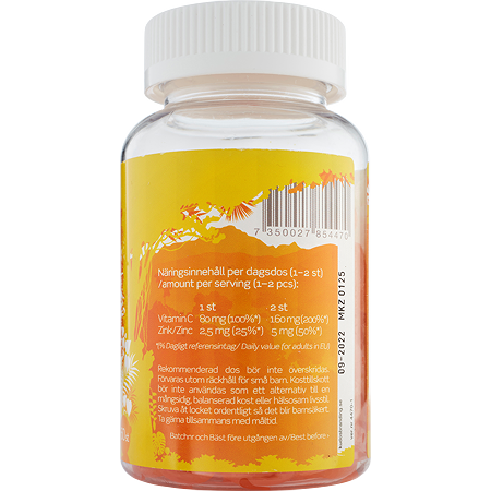 Monkids Vitamin C & Zinc Fruit flavor 60 chewable tablets