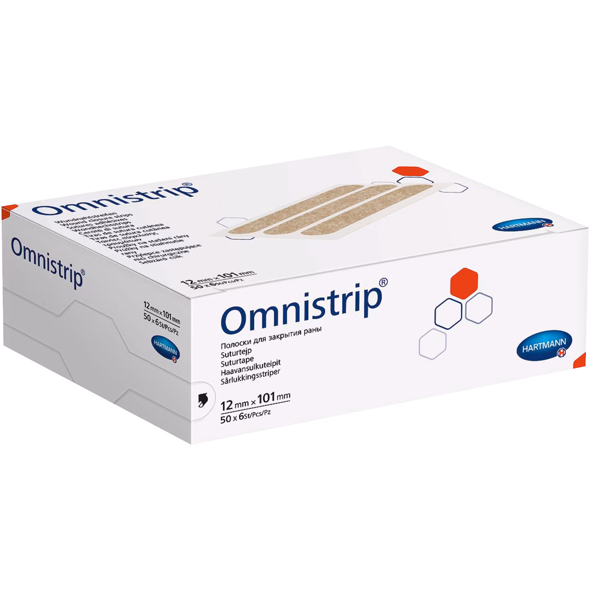 Suturtejp elastisk Omnistrip – 12x101mm 6/kuv – 300 st/förp